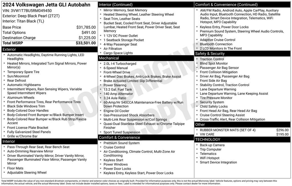 Certified 2024 Volkswagen Jetta GLI Autobahn FWD image 18