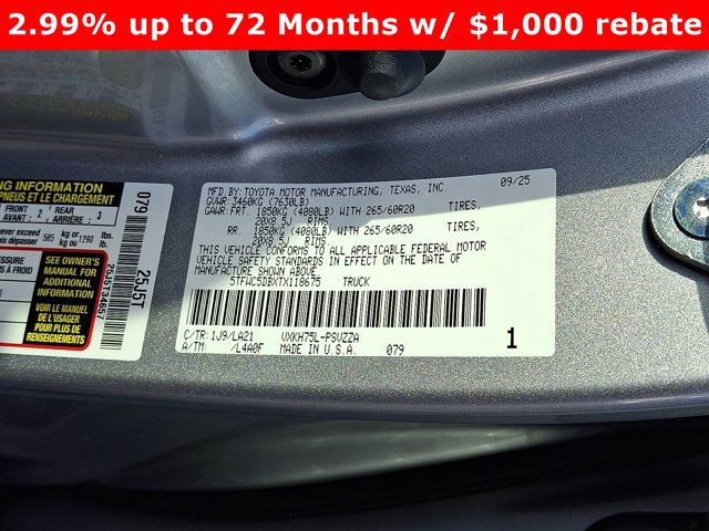 New 2026 Toyota Tundra Platinum image 21