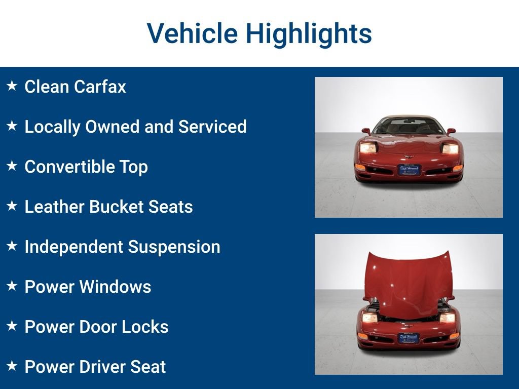 Used 1998 Chevrolet Corvette Convertible w/ Memory Pkg RWD image 3