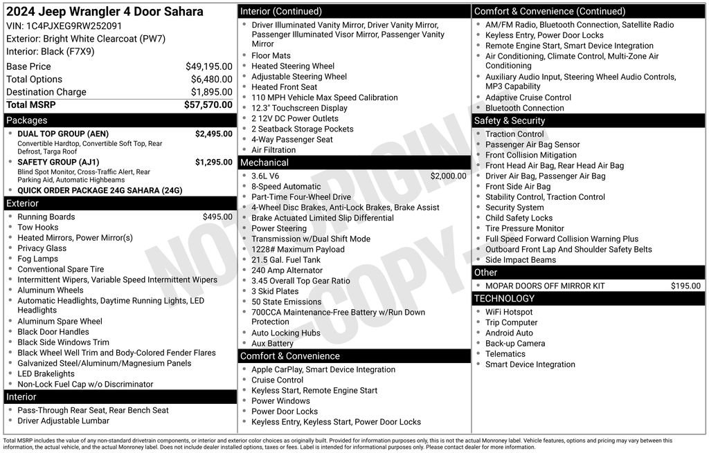 Used 2024 Jeep Wrangler Sahara w/ Dual Top Group image 12