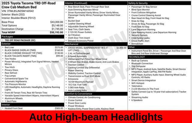 Used 2025 Toyota Tacoma TRD Off-Road AWD/4WD image 41