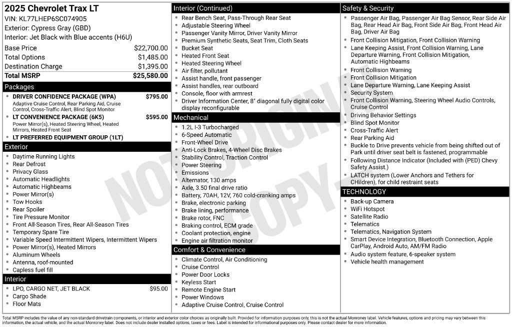 Used 2025 Chevrolet Trax LT w/ Driver Confidence Package FWD image 12