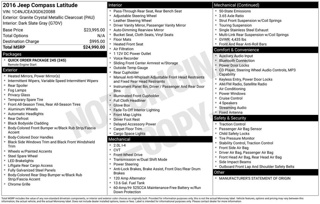 Used 2016 Jeep Compass Latitude image 31