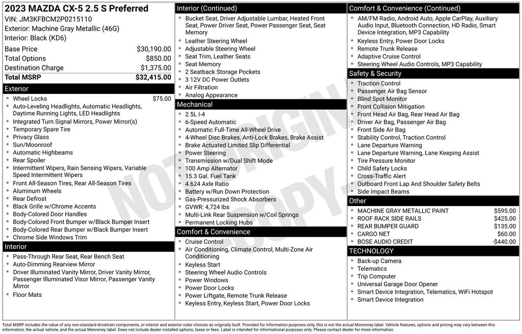 Certified 2023 MAZDA CX-5 AWD 2.5 S image 10
