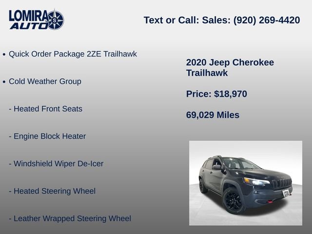 Used 2020 Jeep Cherokee Trailhawk w/ Comfort & Convenience Group AWD/4WD image 8