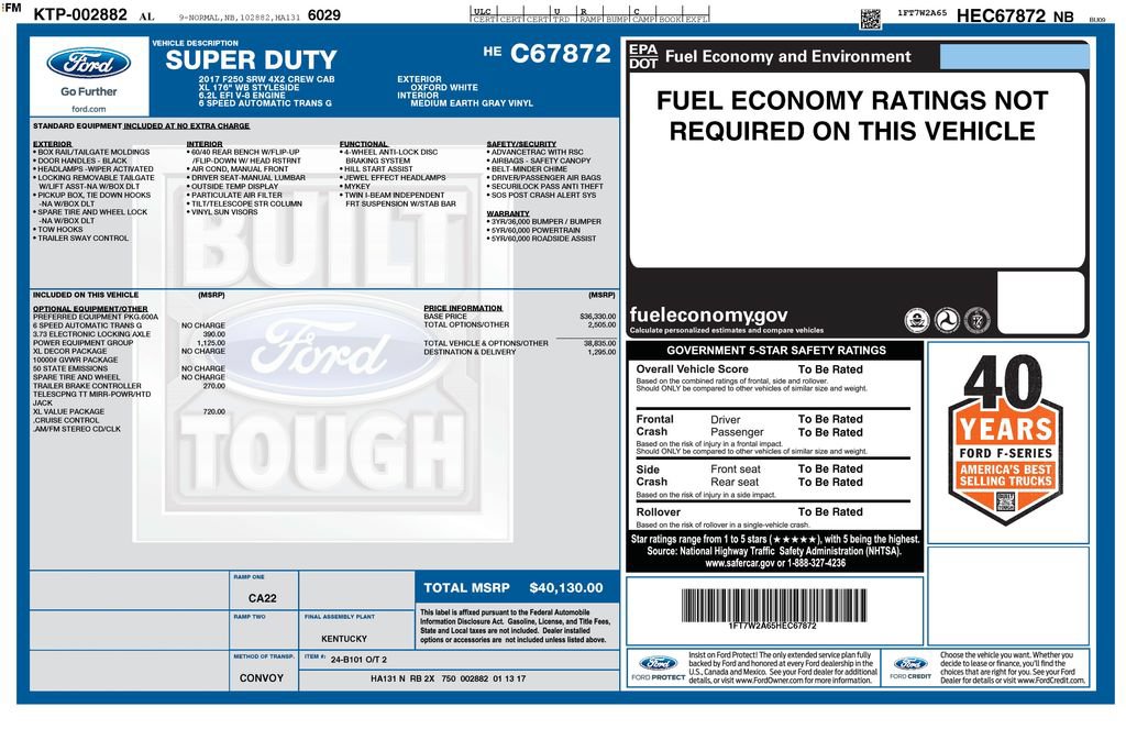 Used 2017 Ford F250 XL w/ Power Equipment Group RWD image 2