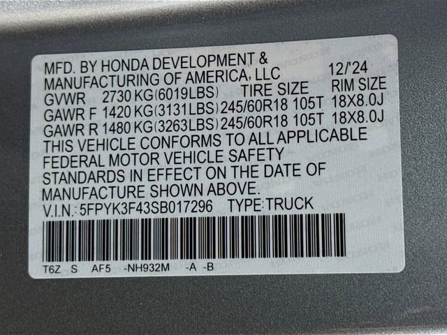 Certified 2025 Honda Ridgeline RTL+ image 39