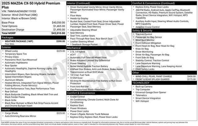 Certified 2025 MAZDA CX-50 2.5 Hybrid w/ Weather Package image 6
