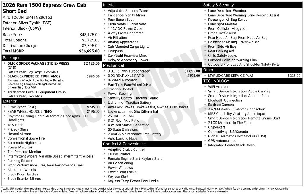 New 2026 RAM 1500 Express AWD/4WD image 30