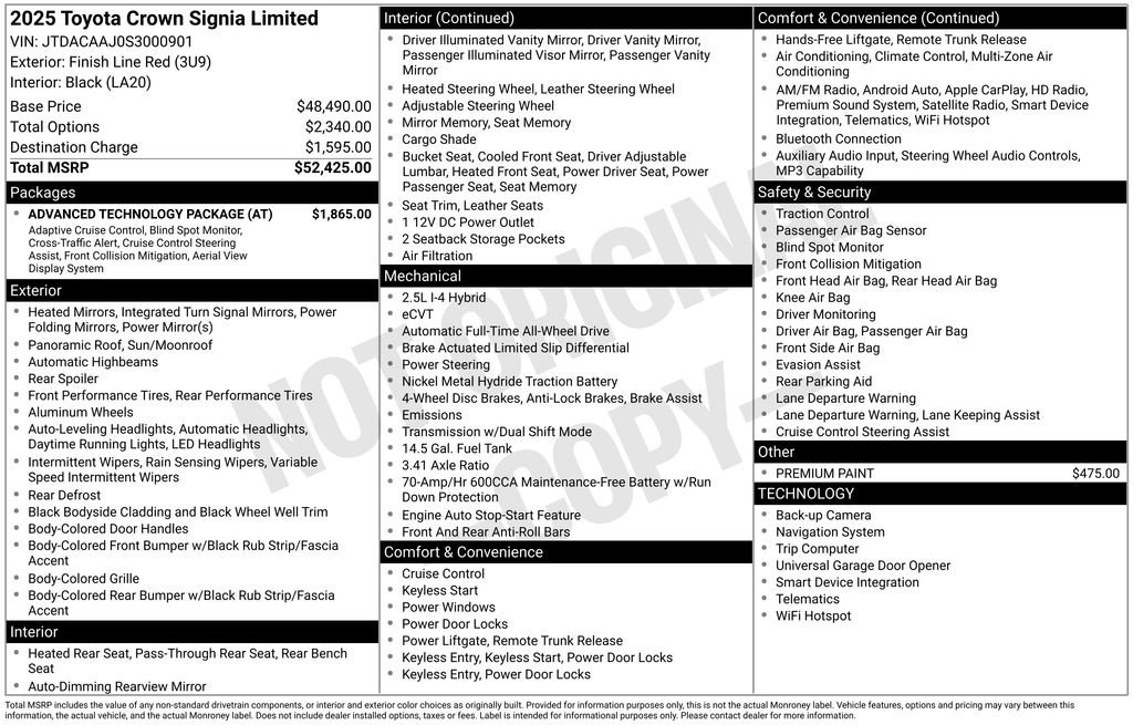 Used 2025 Toyota Crown Signia w/ Advanced Technology Package AWD/4WD image 46