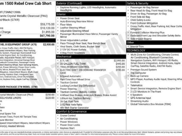 Used 2022 RAM 1500 Rebel w/ Rebel Level B Equipment Group AWD/4WD image 41