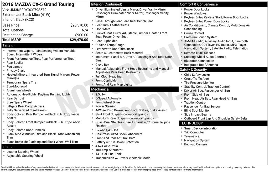 Used 2016 MAZDA CX-5 Grand Touring image 5