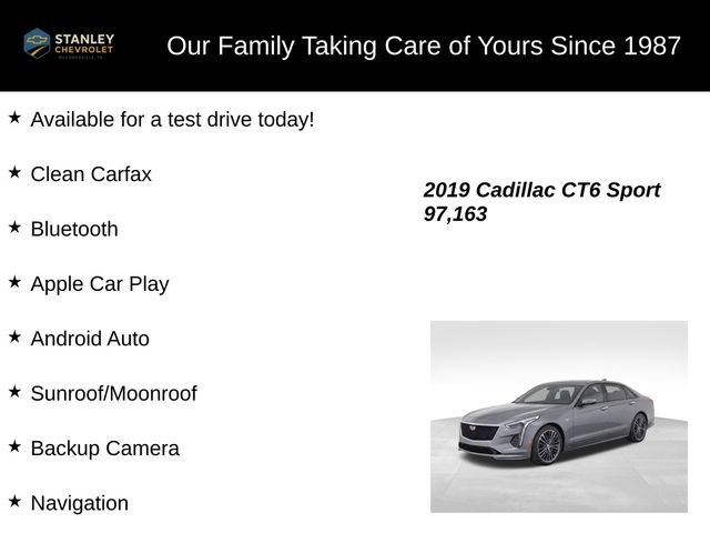 Used 2019 Cadillac CT6 Sport w/ Super Cruise Package AWD/4WD image 9