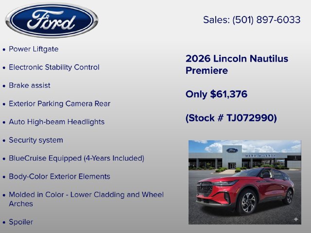 New 2026 Lincoln Nautilus Premier w/ Equipment Group 102A AWD/4WD image 24