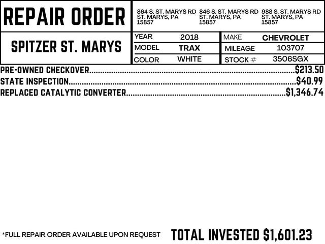 Used 2018 Chevrolet Trax LT w/ LT Convenience Package image 4