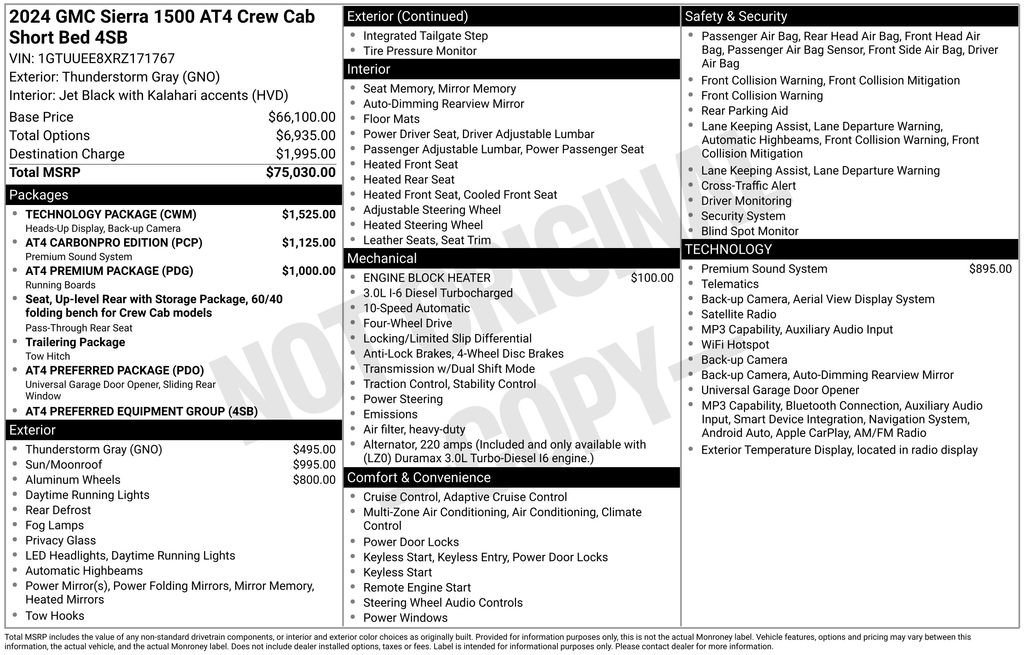 Certified 2024 GMC Sierra 1500 AT4 w/ Technology Package AWD/4WD image 32