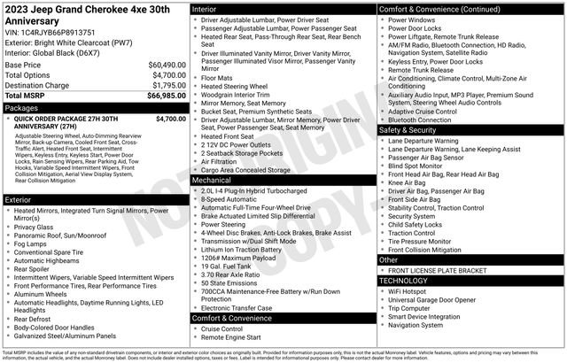 Used 2023 Jeep Grand Cherokee 30th Anniversary image 11