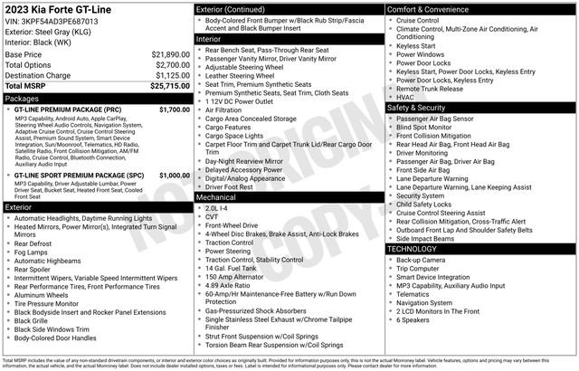 Used 2023 Kia Forte GT-Line w/ GT-Line Premium Package FWD image 31