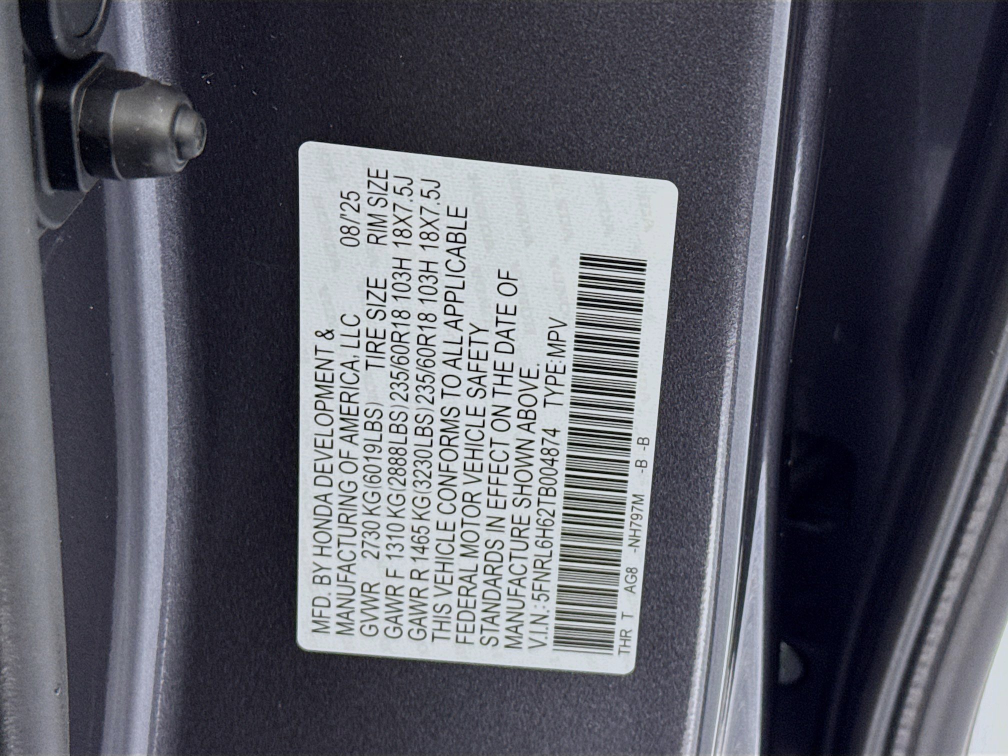 New 2026 Honda Odyssey EX-L image 33