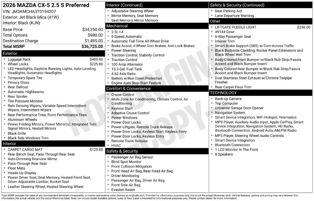 New 2026 MAZDA CX-5 Preferred AWD/4WD image 10