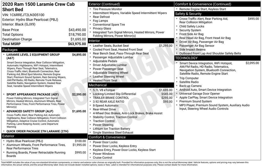 Used 2020 RAM 1500 Laramie RWD image 5
