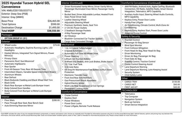 Used 2025 Hyundai Tucson SEL AWD/4WD image 7