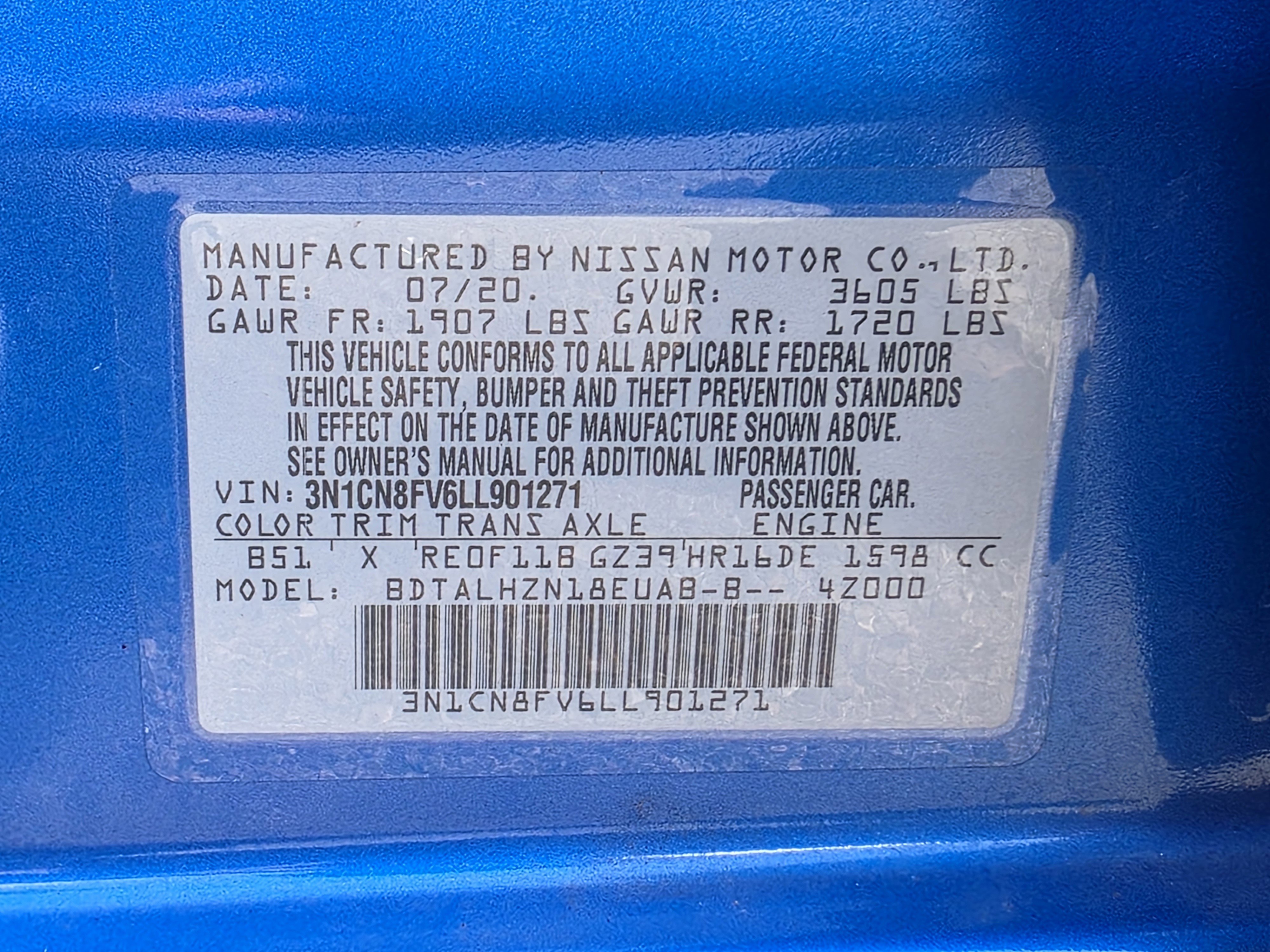 Used 2020 Nissan Versa SR w/ Convenience Package image 30