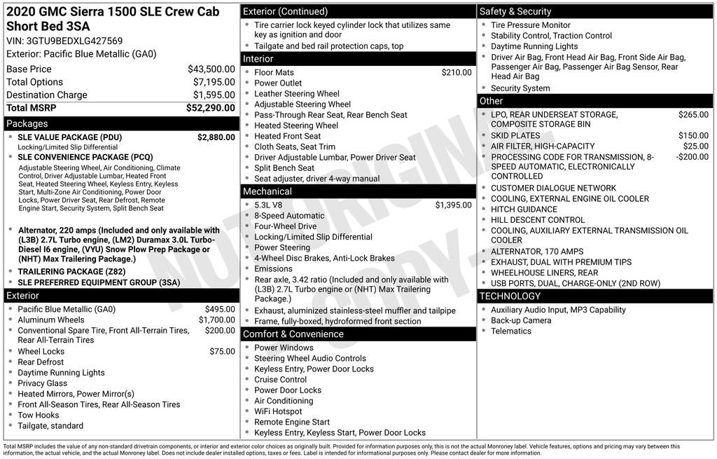 Used 2020 GMC Sierra 1500 SLE w/ SLE Value Package image 4