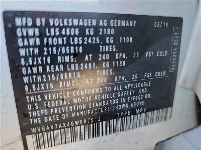 Used 2016 Volkswagen Tiguan S FWD image 29