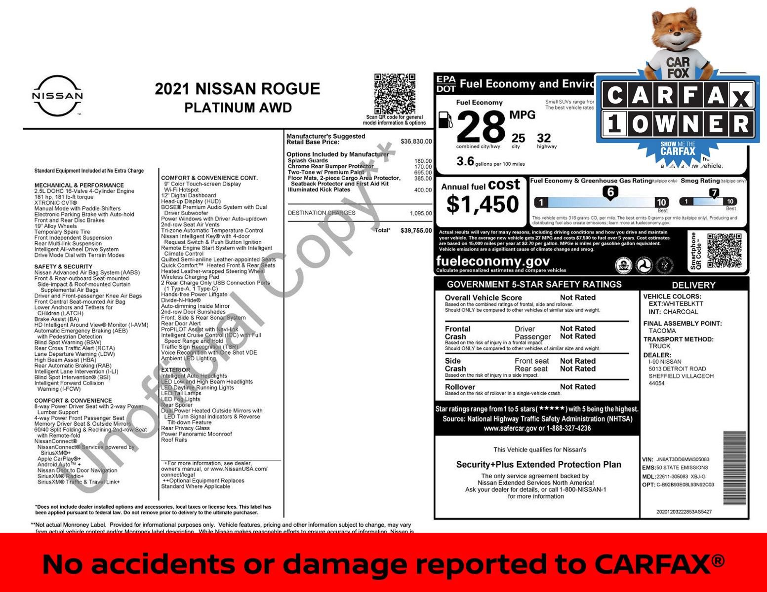 Certified 2021 Nissan Rogue Platinum AWD/4WD image 3