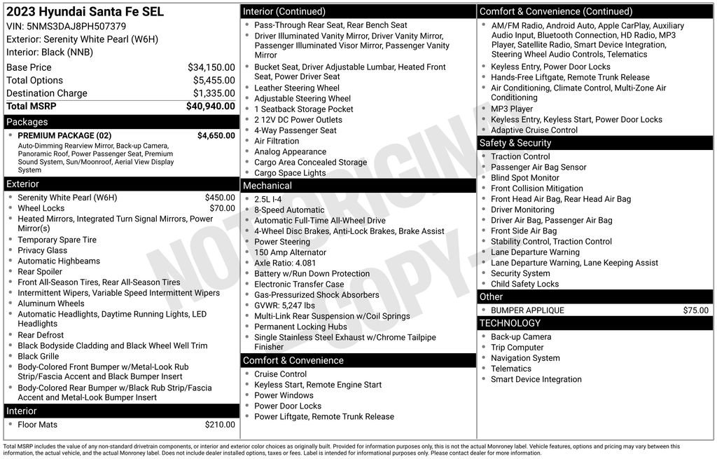 Used 2023 Hyundai Santa Fe SEL w/ Premium Package image 25