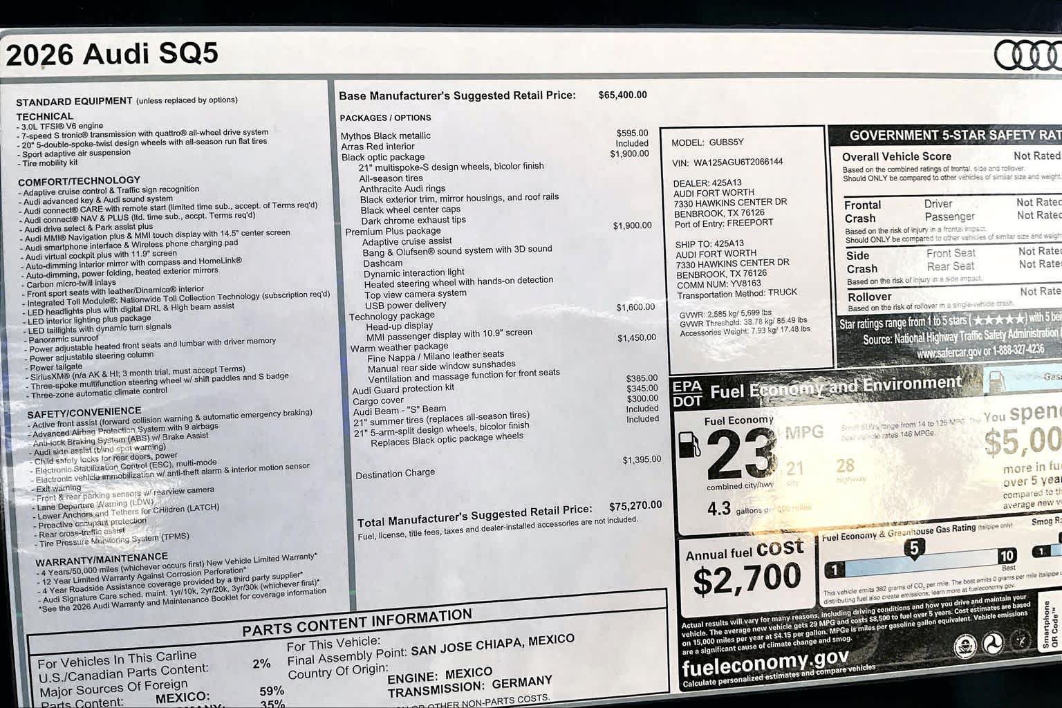 New 2026 Audi SQ5 Premium Plus AWD/4WD image 19