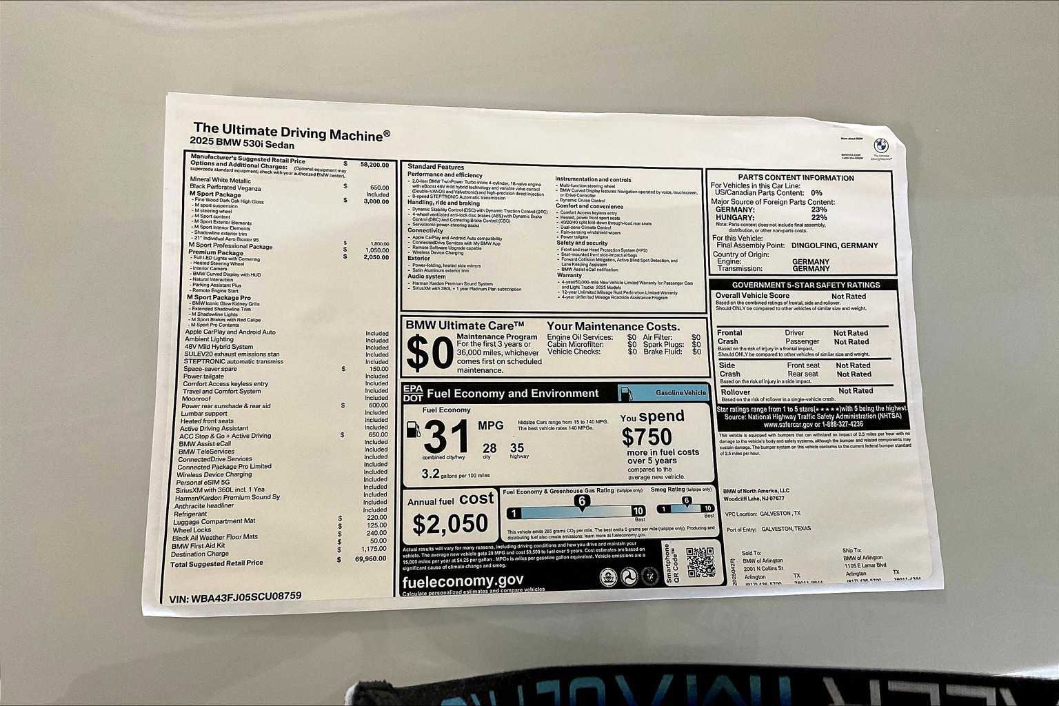 New 2025 BMW 530i 530i image 19
