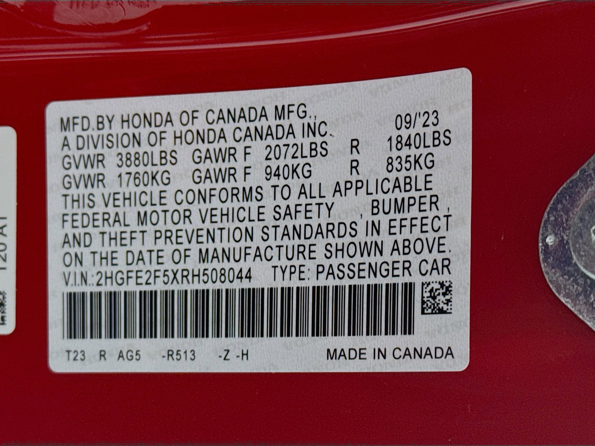 Certified 2024 Honda Civic Sport image 29