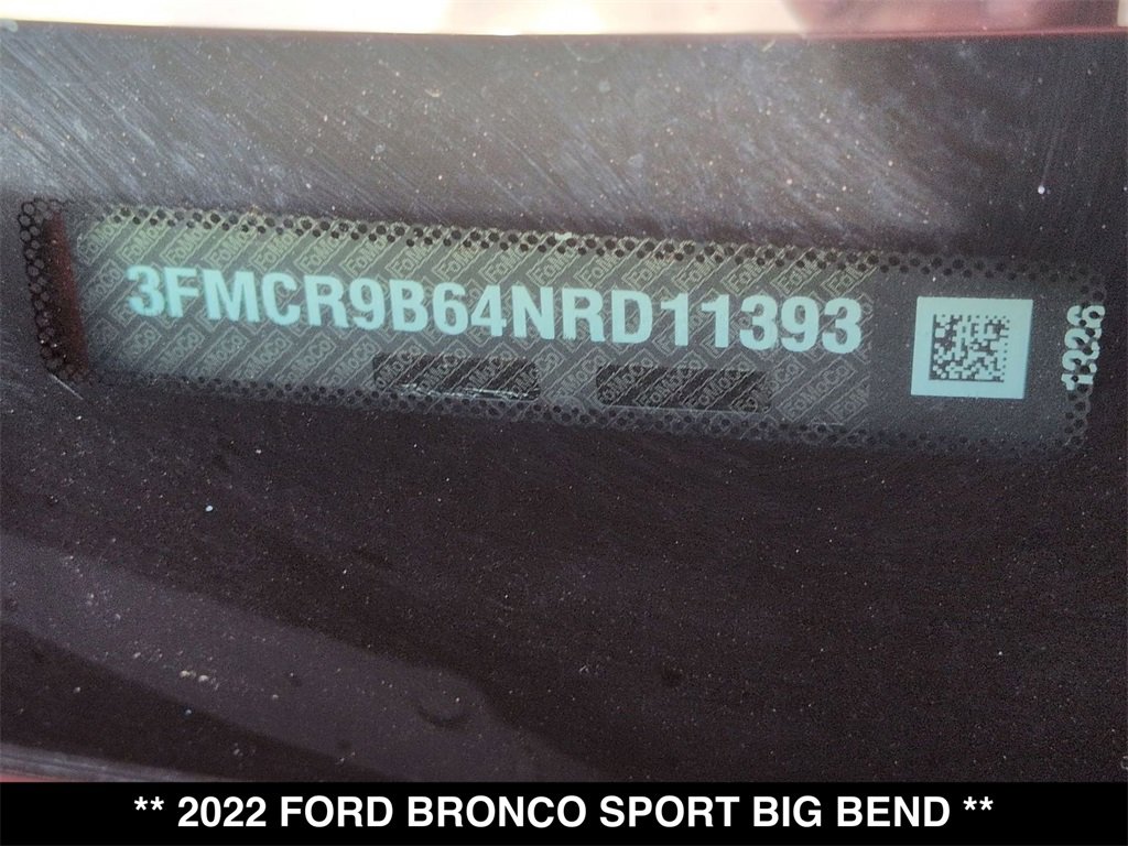 Used 2022 Ford Bronco Sport Big Bend w/ Convenience Package image 31