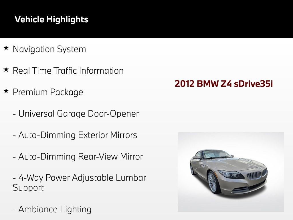 Used 2012 BMW Z4 sDrive35i RWD image 4