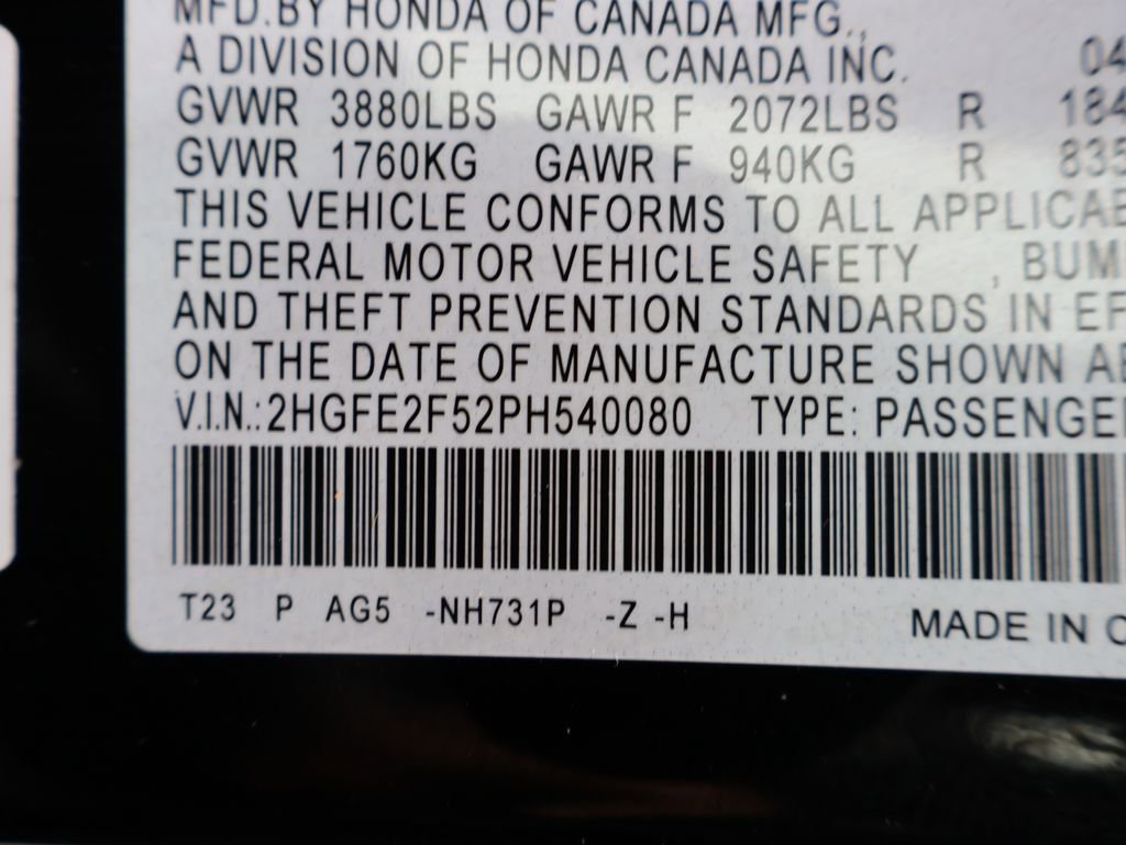 Certified 2023 Honda Civic Sport image 32