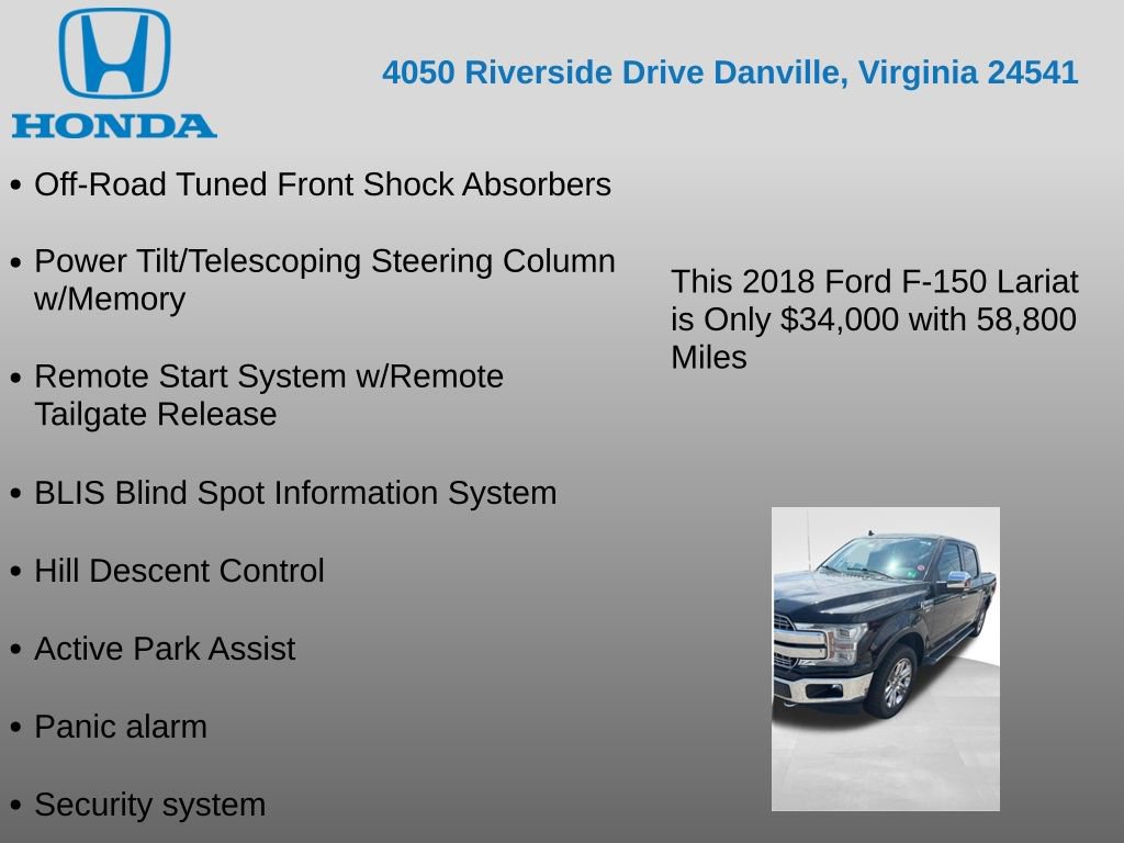 Used 2018 Ford F150 Lariat w/ Equipment Group 502A Luxury AWD/4WD image 26