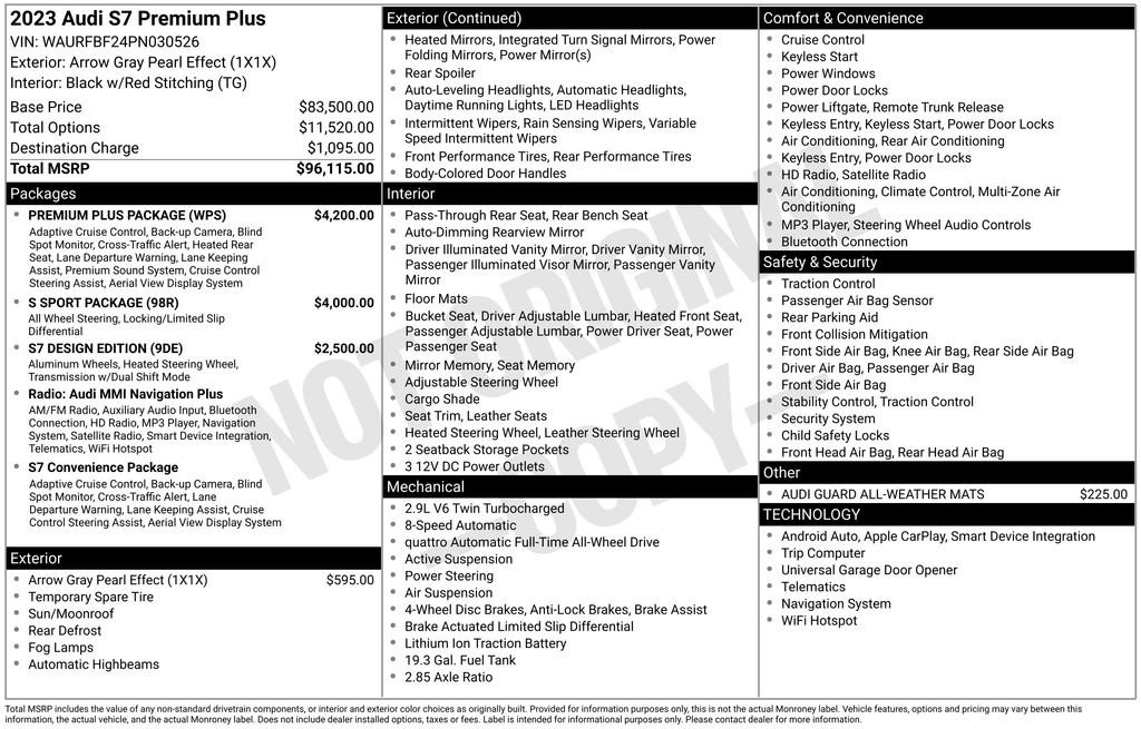 Used 2023 Audi S7 Premium Plus w/ Premium Plus Package image 87