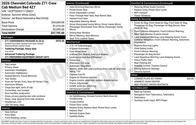 Used 2026 Chevrolet Colorado Z71 w/ Z71 Convenience Package 2 AWD/4WD video 2