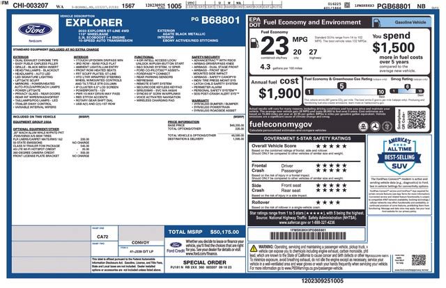 Certified 2023 Ford Explorer ST-Line w/ Class IV Trailer Tow Package AWD/4WD image 5
