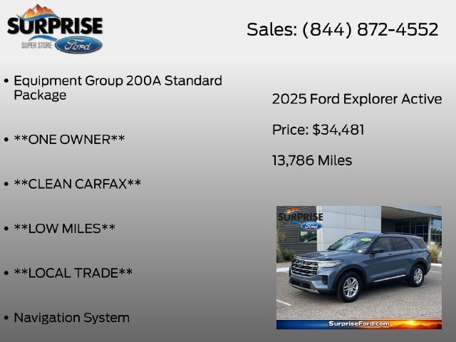 Certified 2025 Ford Explorer Active AWD/4WD image 7