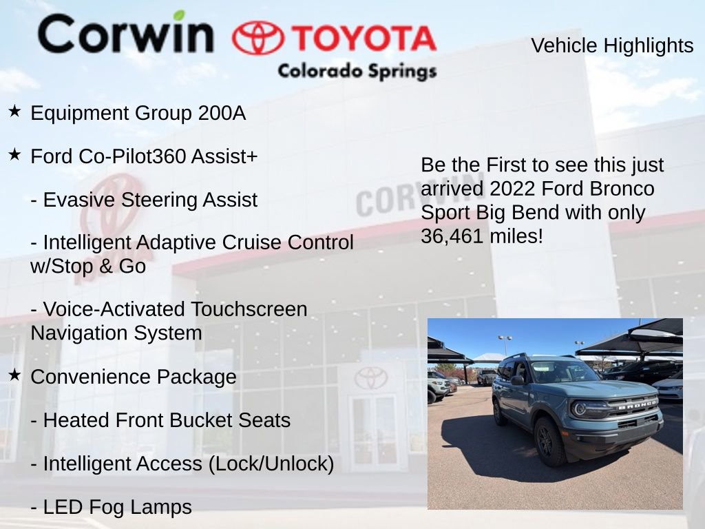 Used 2022 Ford Bronco Sport Big Bend w/ Convenience Package image 4