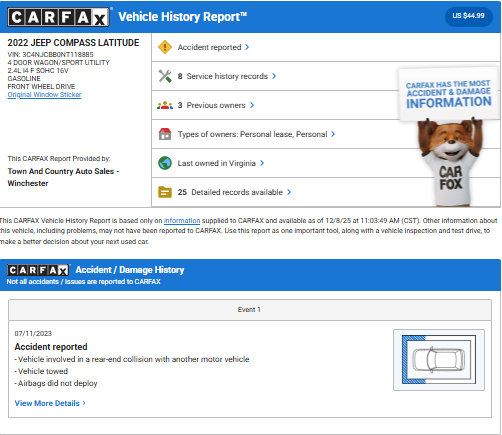 Used 2022 Jeep Compass Latitude w/ Convenience Group image 46