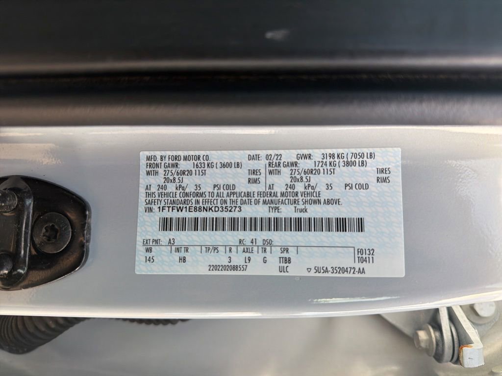 Used 2022 Ford F150 Lariat w/ Equipment Group 502A High image 15