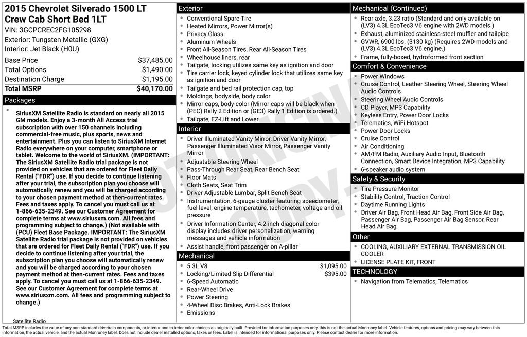 Used 2015 Chevrolet Silverado 1500 LT RWD image 6