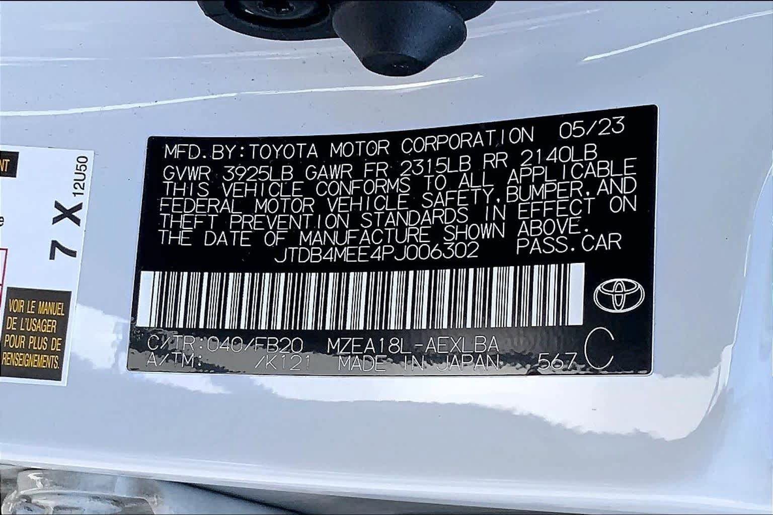 Certified 2023 Toyota Corolla LE w/ Carpet Mat Package (TMS) FWD image 34