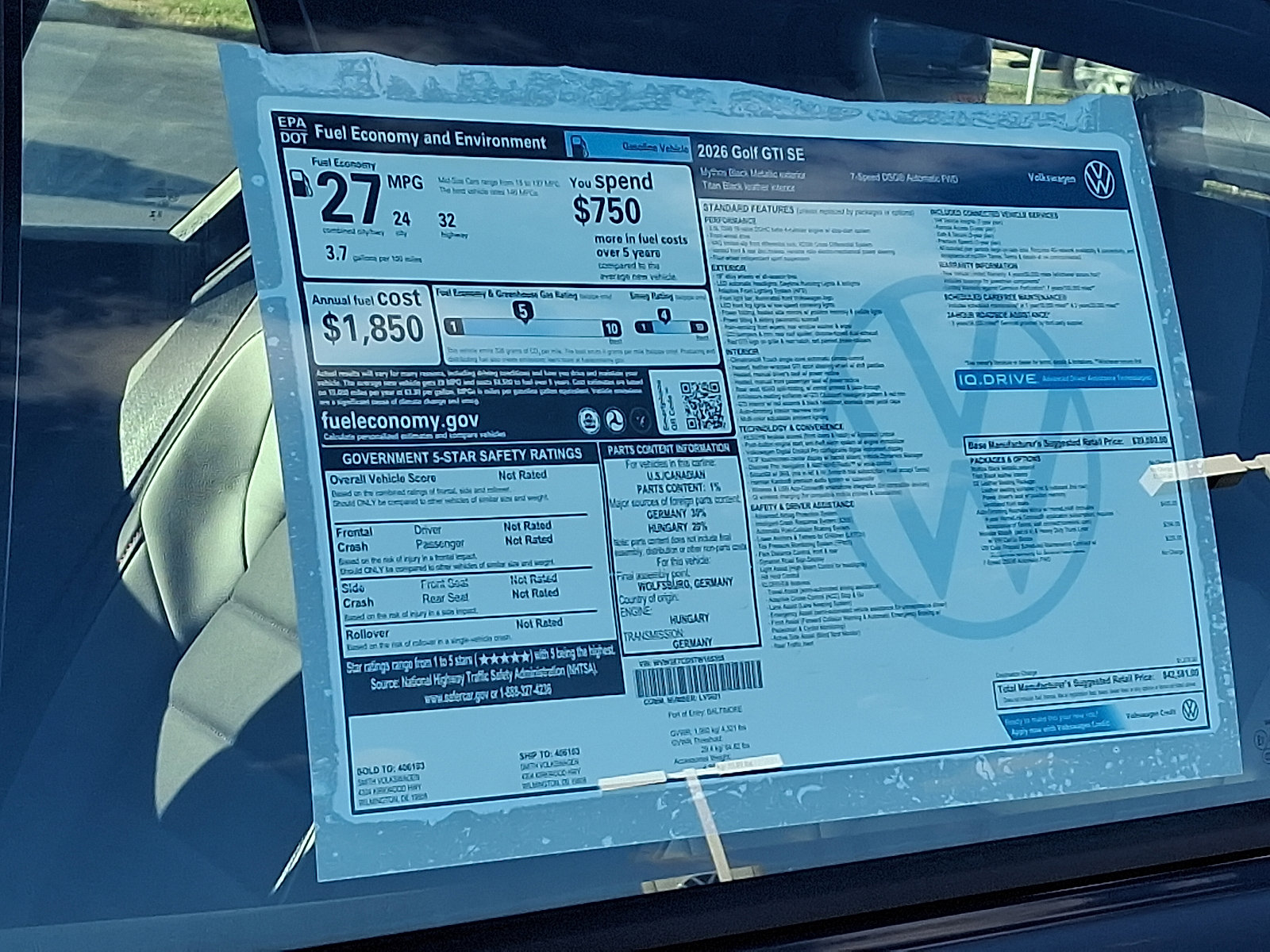 New 2026 Volkswagen GTI SE image 19