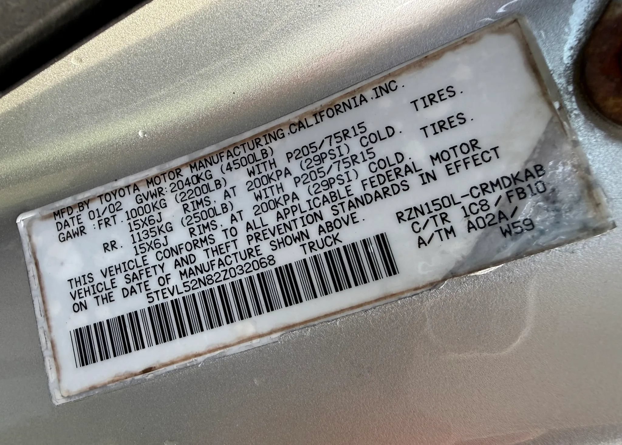 Used 2002 Toyota Tacoma 2WD Xtracab image 44