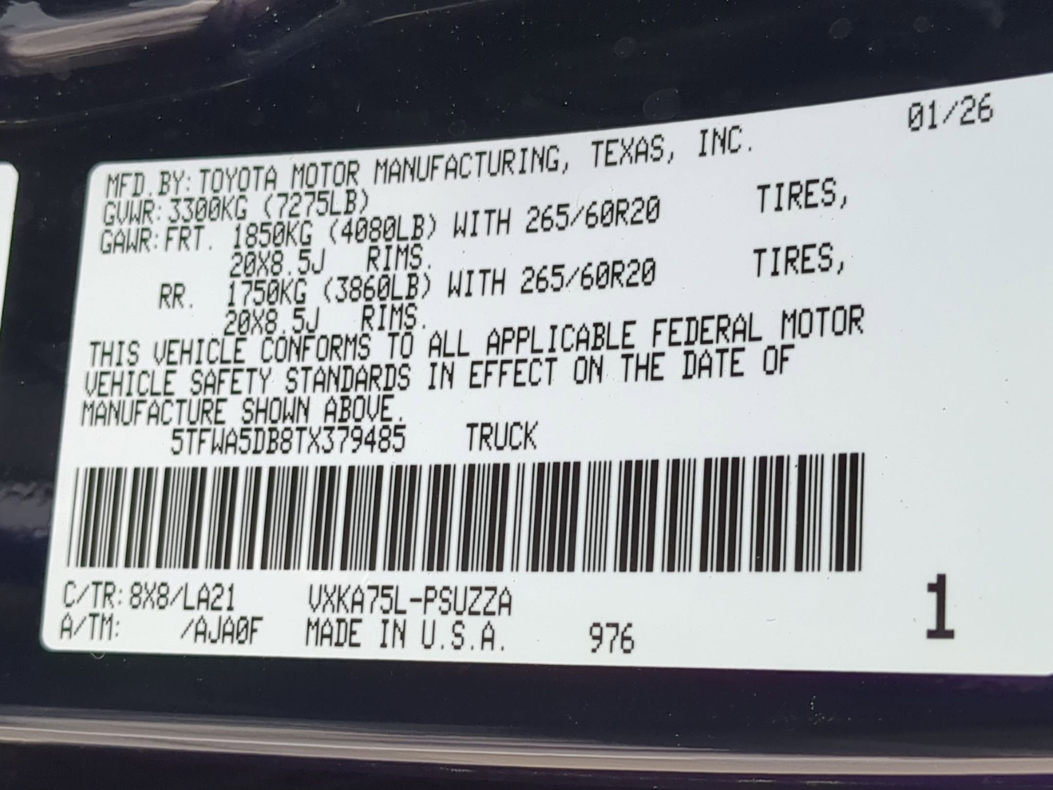 New 2026 Toyota Tundra Platinum w/ TRD Off-Road Package AWD/4WD image 21